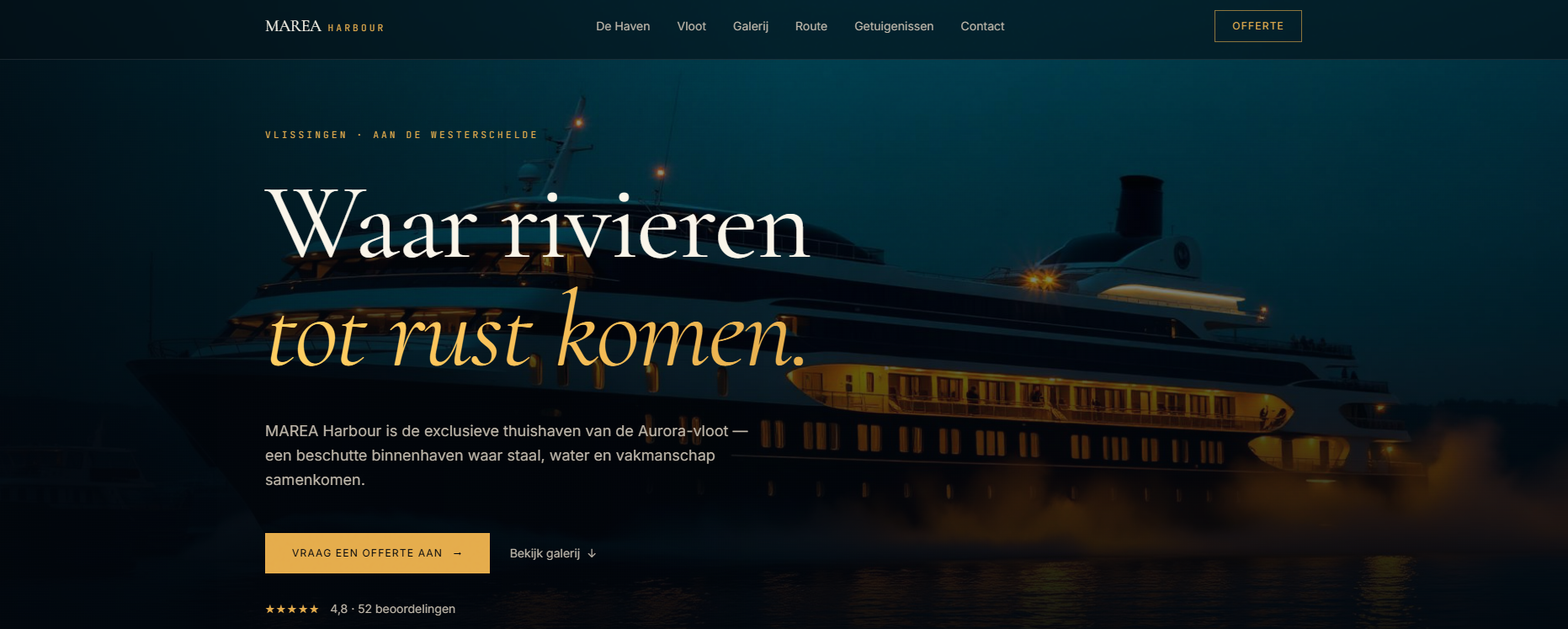 Voorbeeldwebsite Deewey — Hero — MAREA Harbour