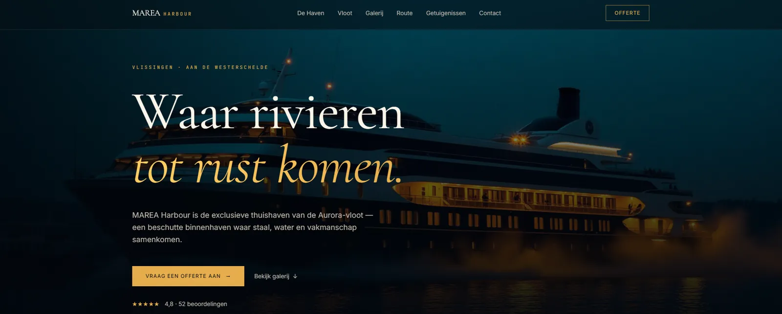 Voorbeeldwebsite Deewey — Hero — MAREA Harbour