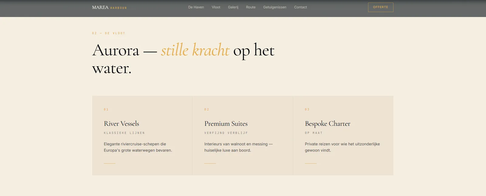 Voorbeeldwebsite Deewey — De Vloot